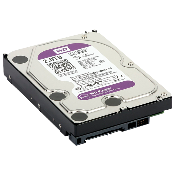 Жесткий диск WD SATA-III DV WD20PURZ Purple 2000GB 64MB