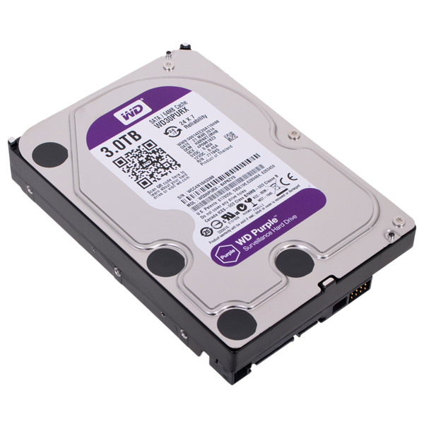 Жесткий диск WD SATA-III DV WD30PURZ Purple 3000GB 64MB