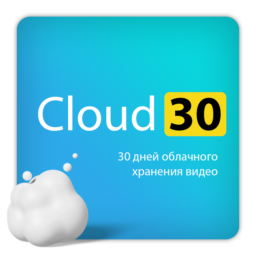 Тариф Cloud 30 на 1 камеру брендов Ivideon/Nobelic (3 мес)