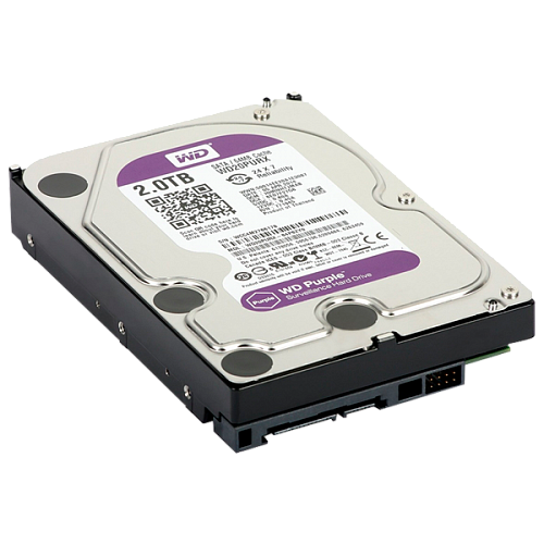 Жесткий диск WD SATA-III DV WD20PURZ Purple 2000GB 64MB