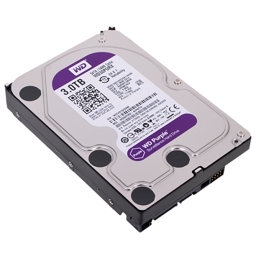 Жесткий диск WD SATA-III DV WD30PURZ Purple 3000GB 64MB