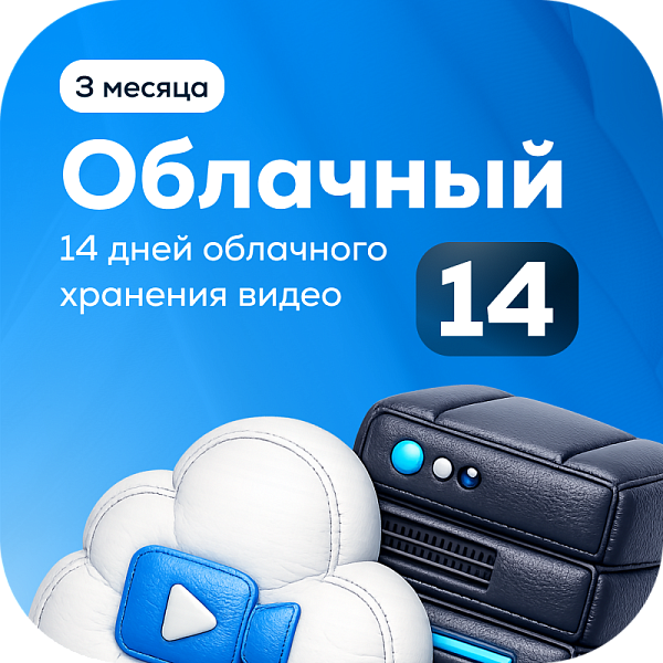 Тариф Облачный 14 на 1 камеру (3 месяца)