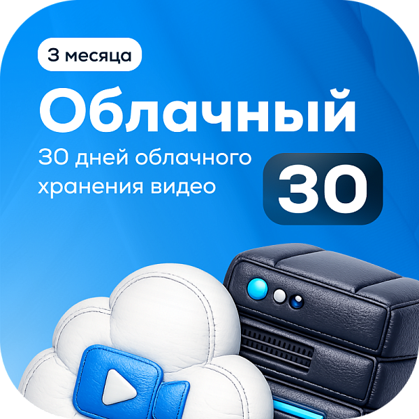 Тариф Облачный 30 на 1 камеру (3 месяца)